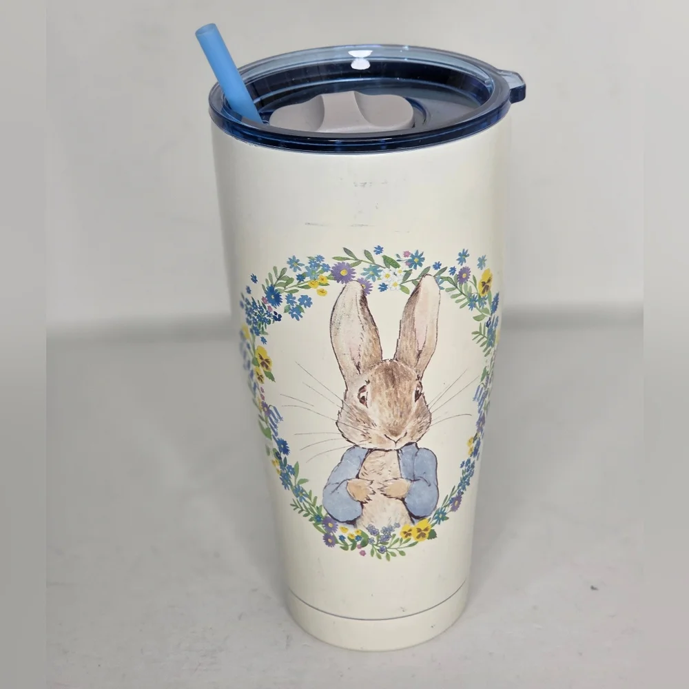 Beatrix Potter Peter Rabbit‎ Stainless Steel Bunny Travel Tumbler with Straw